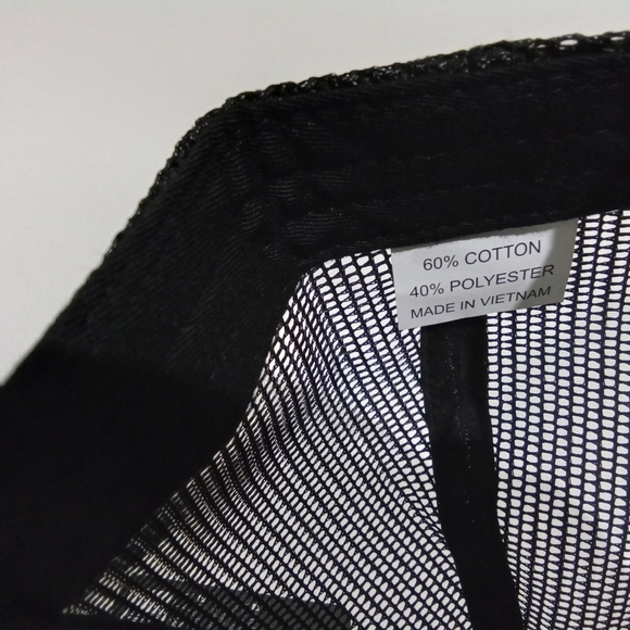 Om Aum Ohm Yoga Namaste Symbol 3D Embroidered Polka Dot Mesh Trucker Hat - Picture 11 of 11